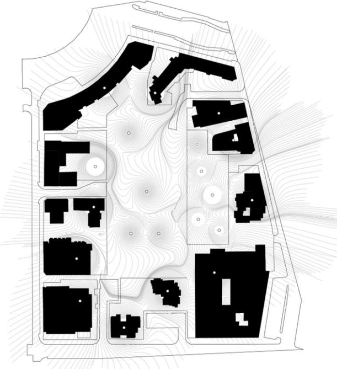 Diagrama de campo magnético generador del Centro Multicultural