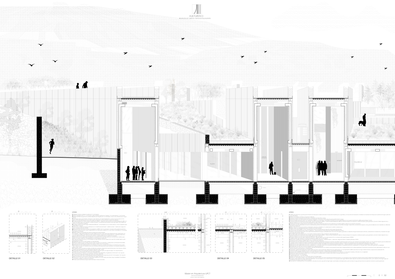 Sección constructiva 01 del HUB Turístico de La Unión