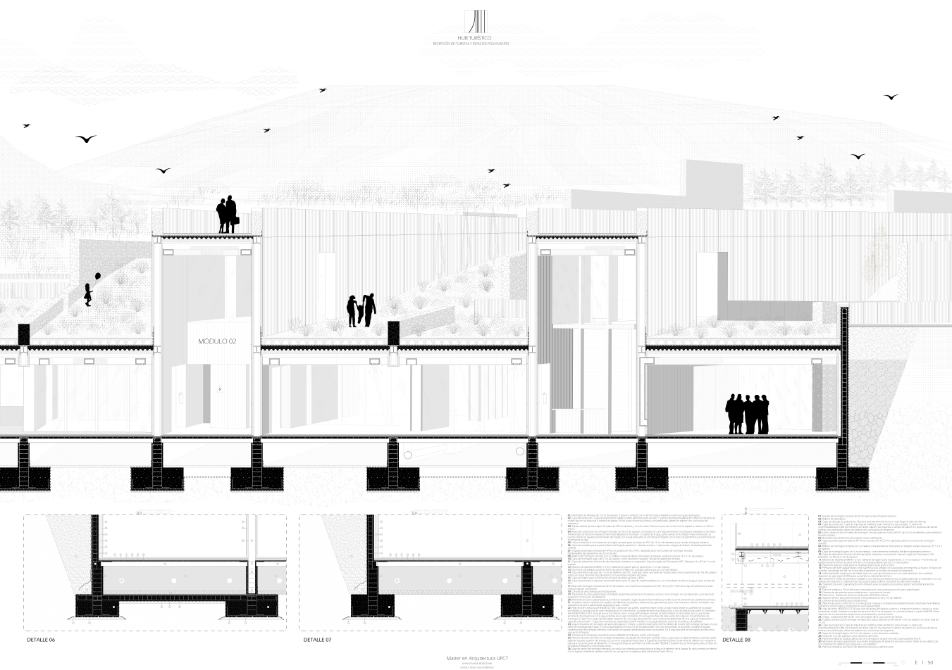 Sección constructiva 02 del HUB Turístico de La Unión