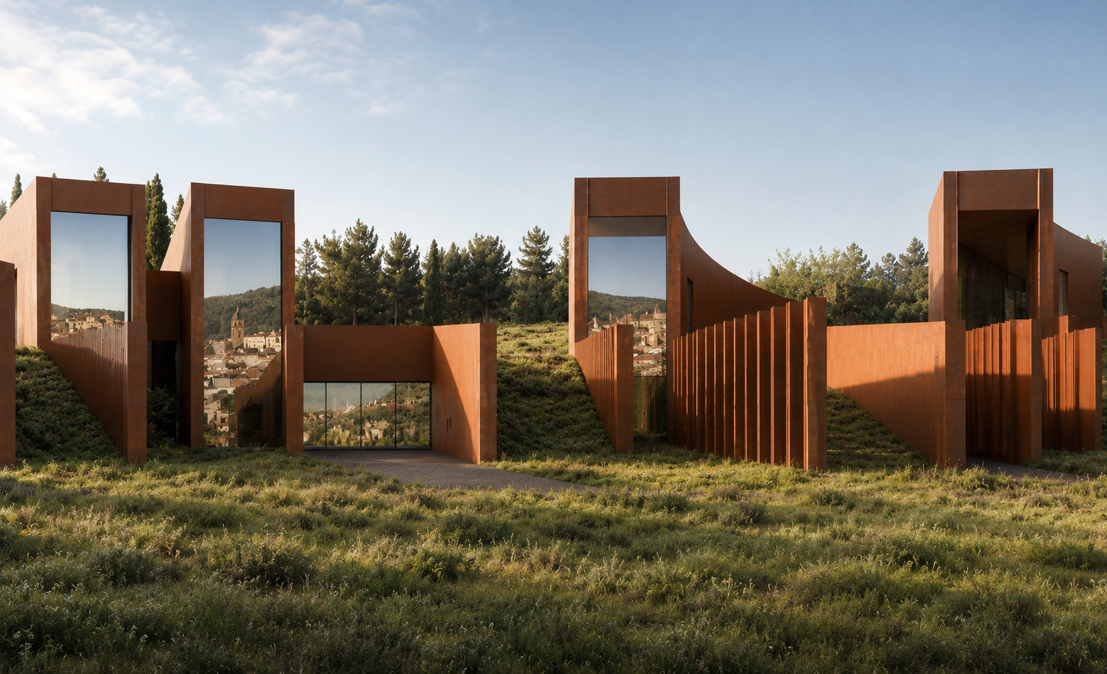 Render principal del HUB Turístico de La Unión diseñado por KovBor Arquitectos en Murcia